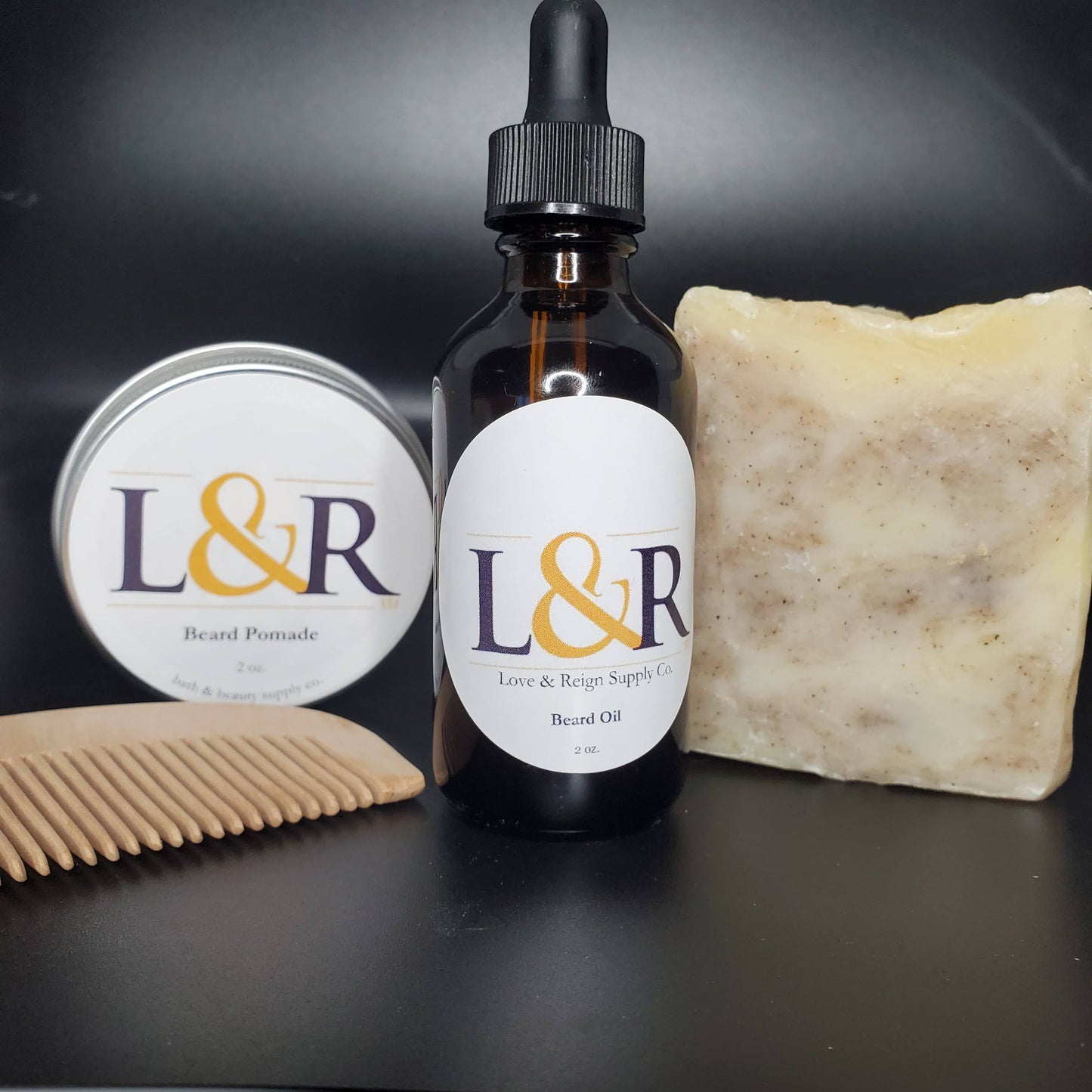 L&R Beard & Mustache Wooden Comb