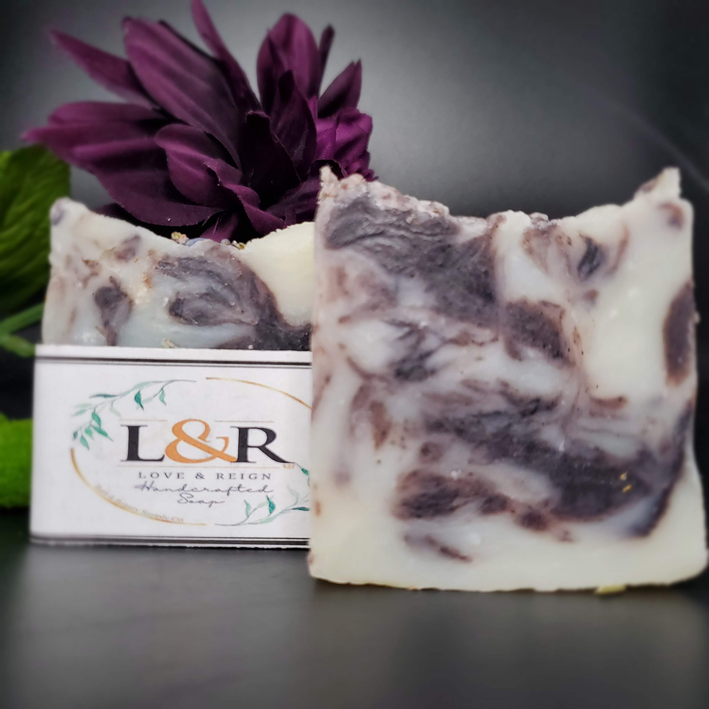 Calming lavender scented soap bar. Pigmented by alkanet root powder. Great total body care bar.