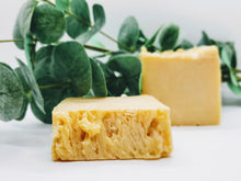 Load image into Gallery viewer, Handcrafted with all natural ingredients (saponified shea butter and olive oil) free from harsh chemicals. Formulated using a plant based recipe, designed to cleanse your skin and provide moisturization. Our soap designs and fragrances are made with natural colorants and pure essential oils. Unscented and color free. Good for all skin types.
