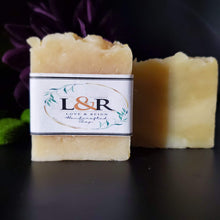 Load image into Gallery viewer, Rich and creamy shaving bar to get a close and clean shave. Formulated with a double butter recipe (cocoa &amp; shea butter, coconut oil, olive oil, castor oil, and almond milk). Natural clean and fresh scent using bergamot and cedarwood essential oils. Plant based Cruelty free Good for all 

