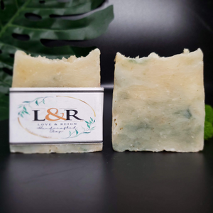 Handcrafted with all natural ingredients (saponified shea butter, cocoa butter, coconut oil, olive oil, and castor oil) free from harsh chemicals. Formulated using a plant based recipe, designed to cleanse your skin and provide moisturization. Our soap designs and fragrances are made with natural colorants and pure essential oils. Naturally pigmented with chlorophyll, paprika, and ground clove. Scented with vetiver & cedarwood essential oils, noted to have antiseptic and anti-inflammatory properties.